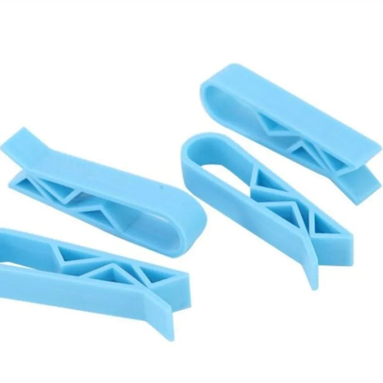 PP plastic bin bag fixing clip attached to rubbish bin side