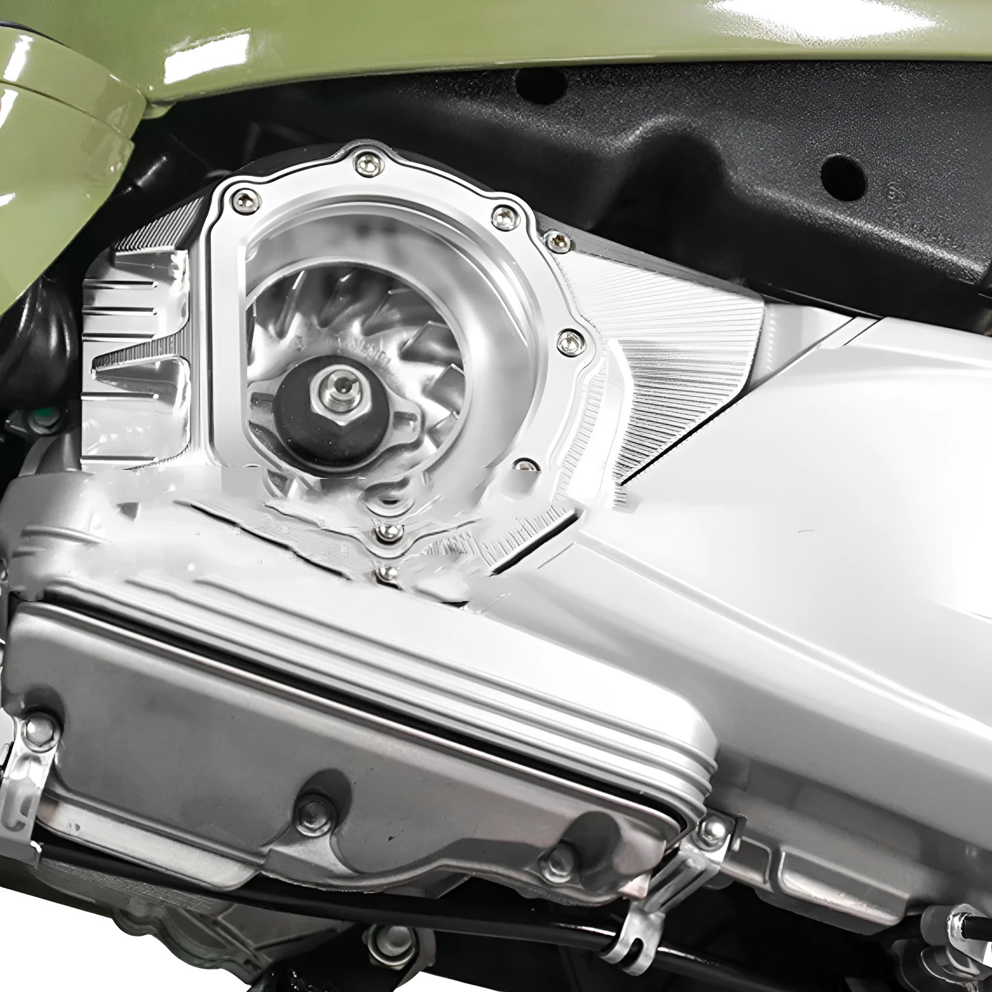 Vespa Primavera engine clutch intake cover in Black for 2019+ models