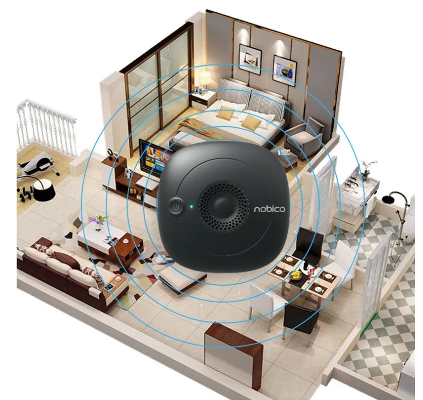 Black bed vacuum cleaner with ultrasonic mite repellent, compact 120mm size