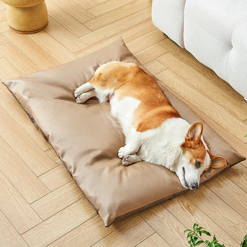 Cool summer cat nest sleeping mat pet bed in Blue, size L, on a floor