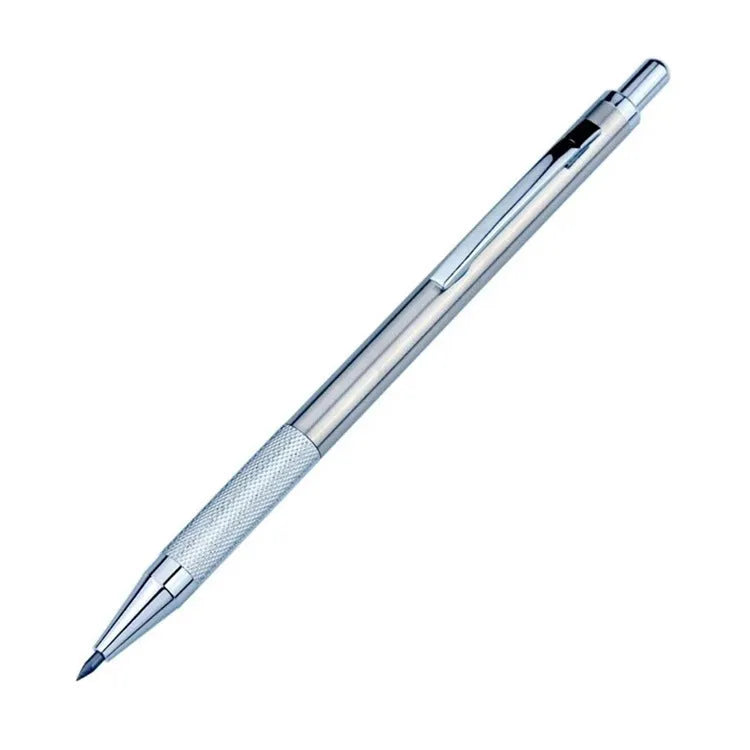 Metal automatic mechanical pencil with a choice of lead sizes including 0.5mm and 0.7mm, shown with a 2B refill.