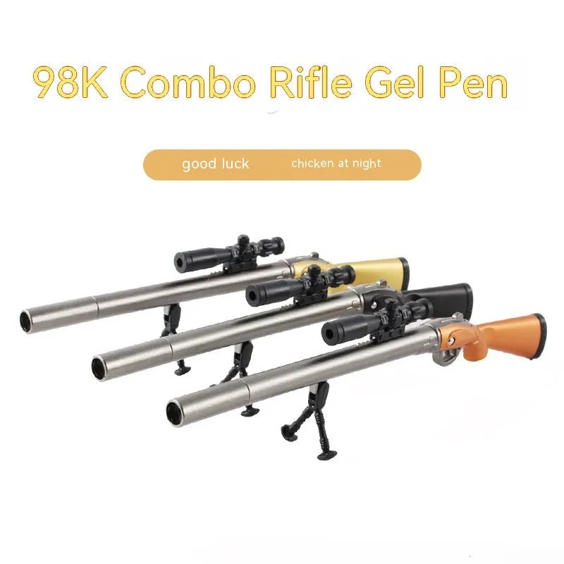 Eating Chicken 98K sniper rifle gel pen with 0.5mm tip and plastic construction