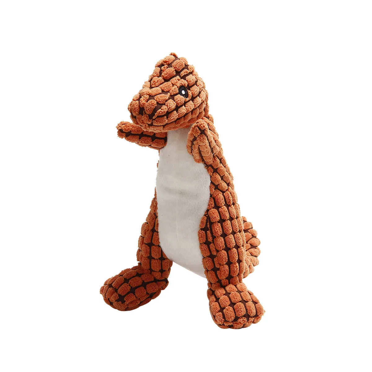 Grey green orange sound-emitting dog chew toy resistant to biting for puppies and large dogs