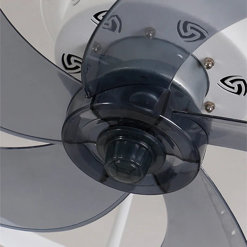 Nordic style remote control ceiling fan lamp with LED light and 50cm diameter.