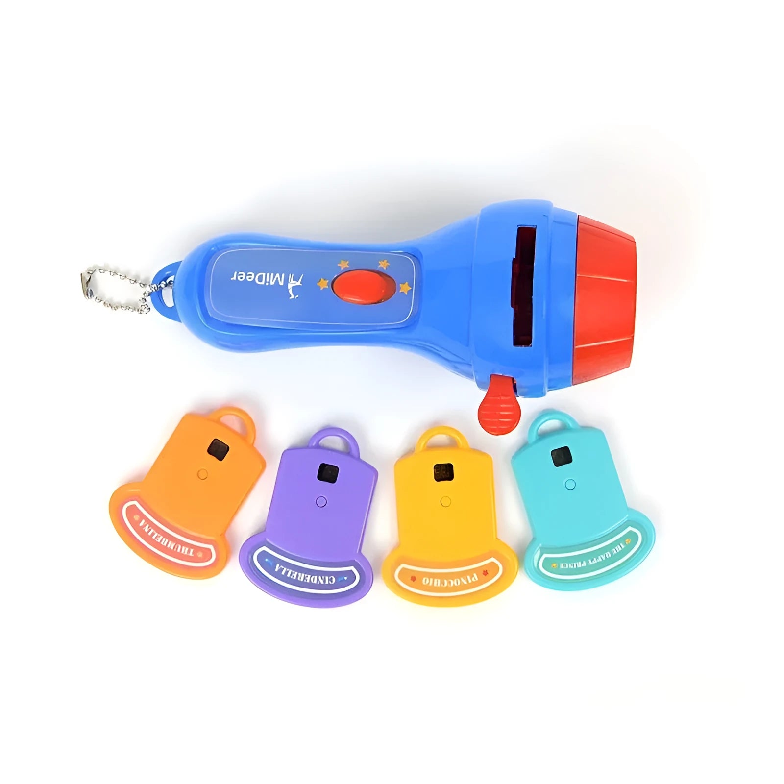 SmartKids kids storybook projector torch with four colourful projection discs