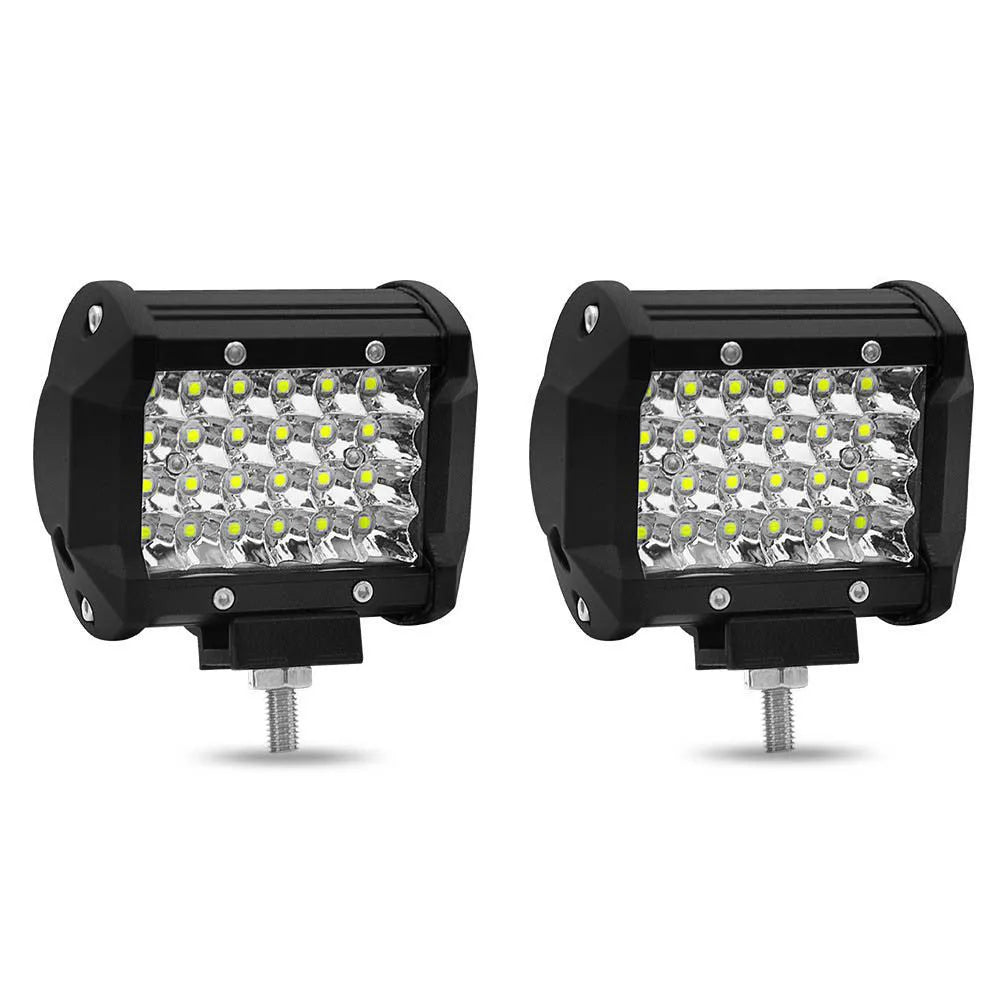 72W 4-row LED off-road strip light bar with 3030 chips in black aero aluminium alloy housing