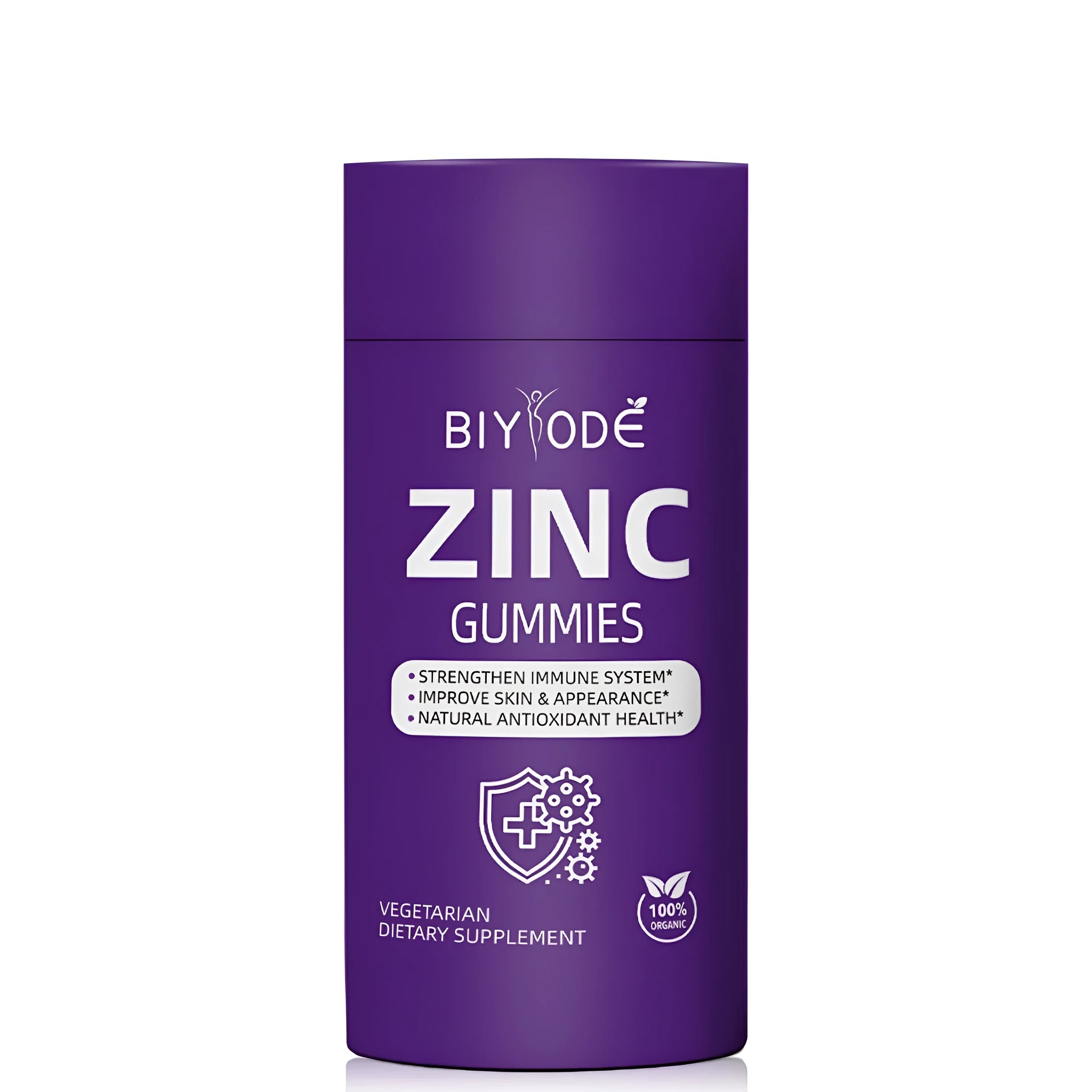 Biyode zinc vitamin gummies bottle 60 count for immune support