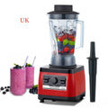 Red commercial blender with 2L stainless steel jug and 2200W motor for professional kitchen use