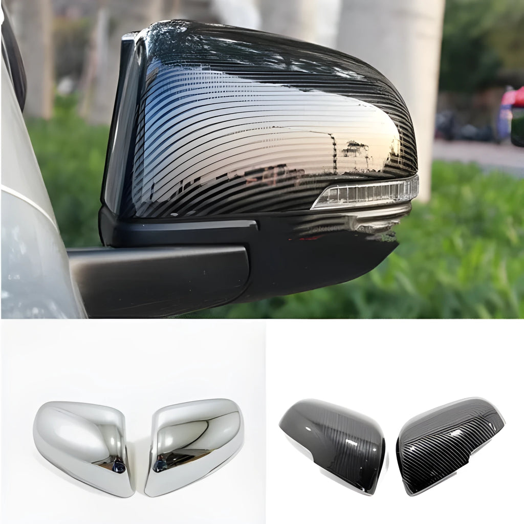 Car rearview mirror protection cover with tremella decorative pattern in silver or black