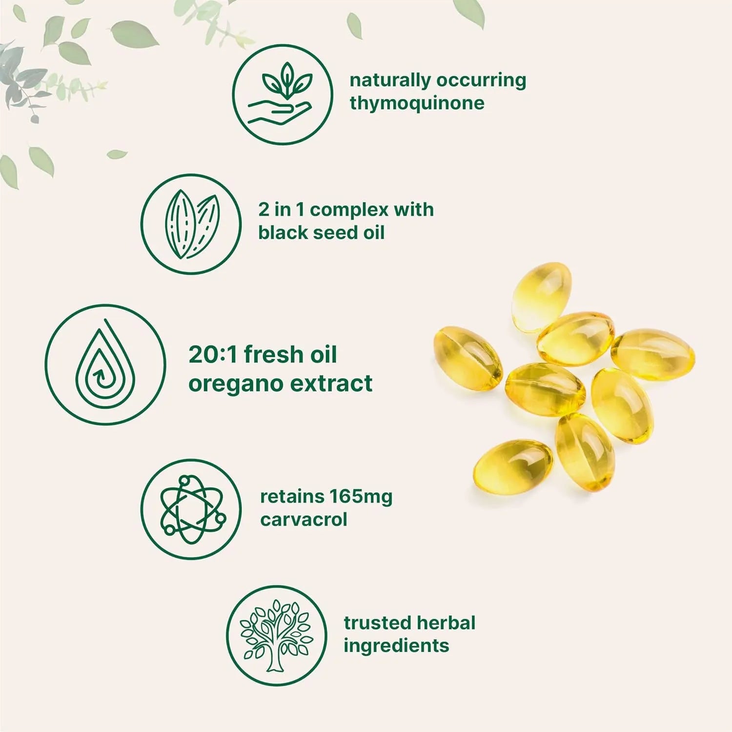 Butter Black Seed Oil Soft Capsules dietary supplement in softgel form for adults