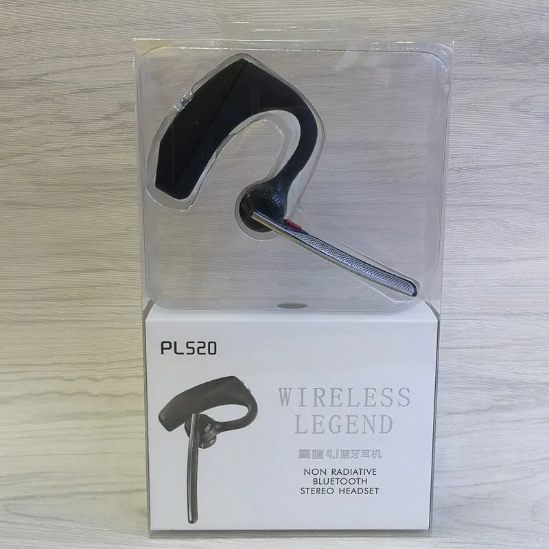 Black plastic stereo Bluetooth sports headphones with a visible battery display.
