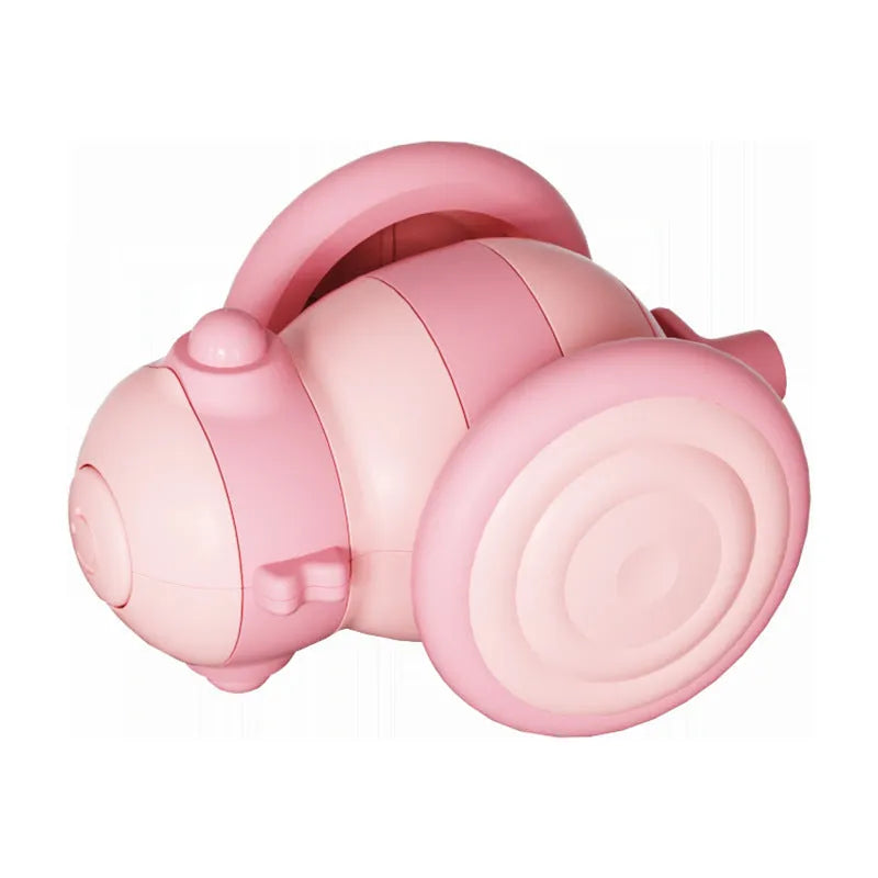 Electric cat car toy with bee design, pink, moving randomly with feather teaser