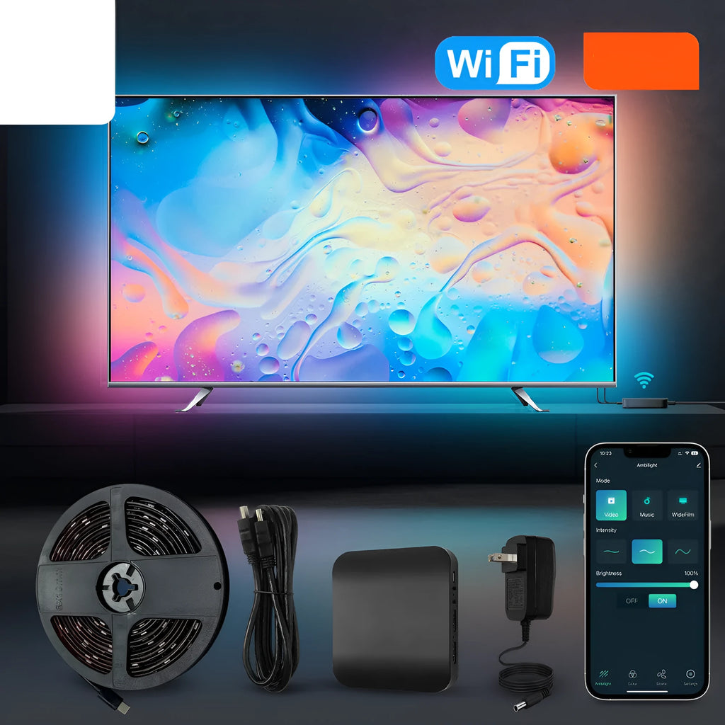 Home Fashion Graffiti Smart Light Strip in 2.8m length for 40-50 inch TV background, plastic waterproof build with intelligent control