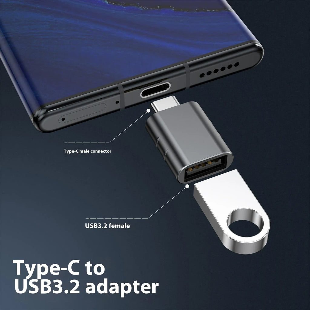 USB data charging converter with zinc alloy shell in metallic champagne gold finish