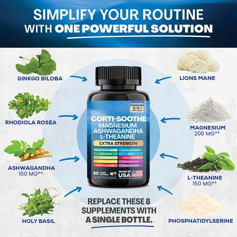 Bottle of South African drunken eggplant magnesium capsules containing 60 capsules