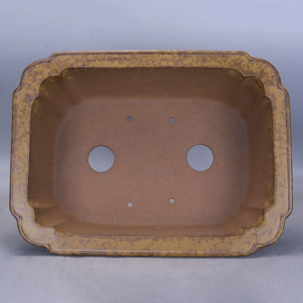 Purple sand rectangular flowerpot with double pumping angle design in modern minimalist style