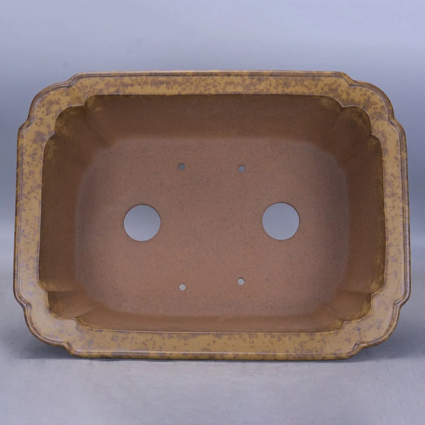 Purple sand rectangular flowerpot with double pumping angle design in modern minimalist style