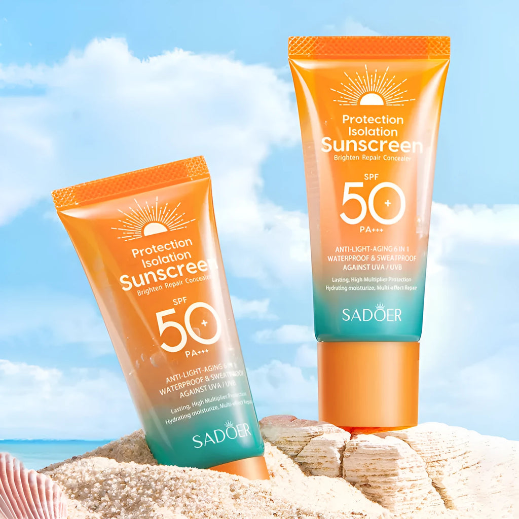 Double tube 50g sunscreen makeup primer for universal skin types