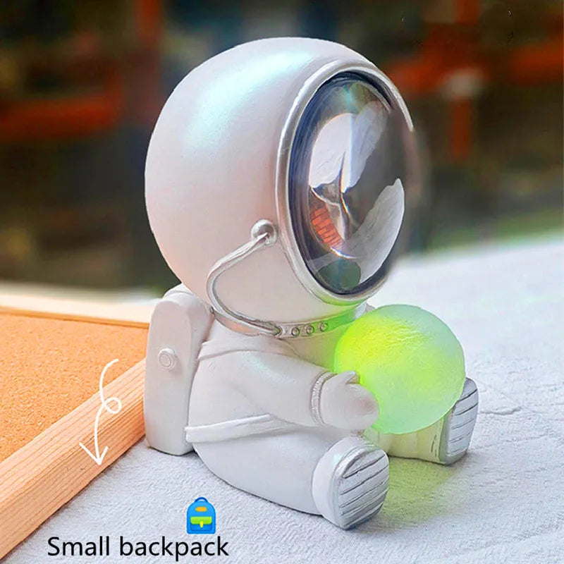 Starry sky animal night light resin LED lamp 9.5x10.5x13cm bear kitten puppy room decor