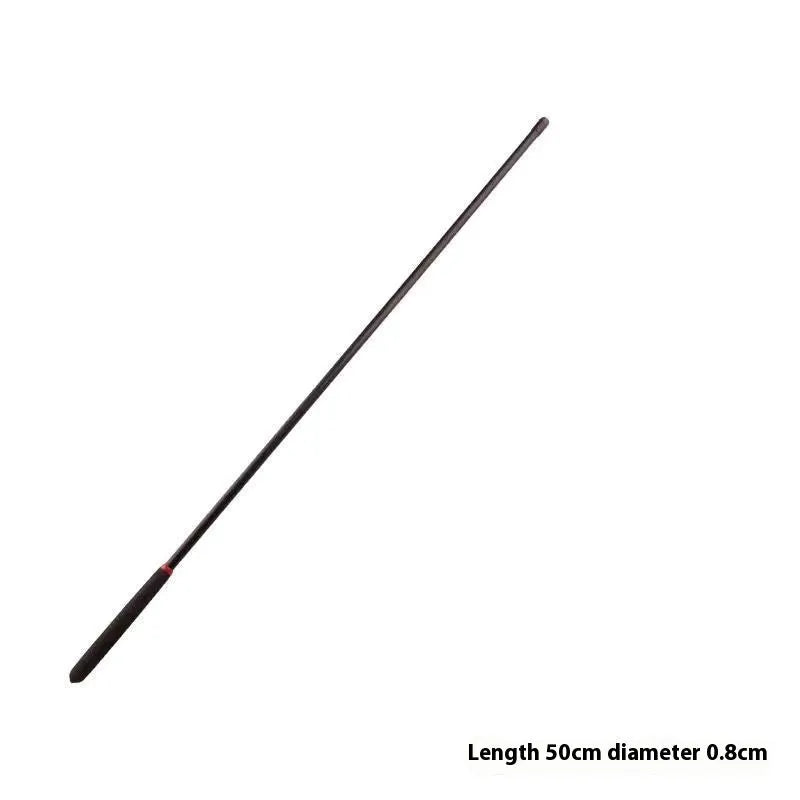 Clear resin measuring tape pointer tool showing hook design for securing tape.
