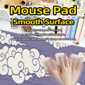Large Japanese style simple desk mat with natural rubber non-slip base on a wooden table.
