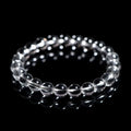 Natural Donghai white water round crystal bead bracelet in geometric unisex style