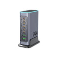 660W GaN desktop fast charger with multiple USB-C ports for phones and tablets