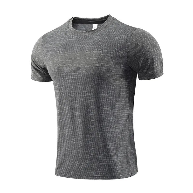 Polyester spandex workout T-shirt in multiple colours with short sleeves for running and basketball