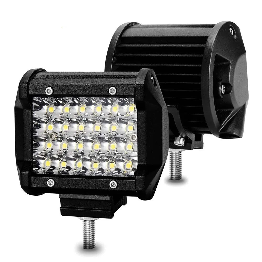 72W 4-row LED off-road strip light bar with 3030 chips in black aero aluminium alloy housing