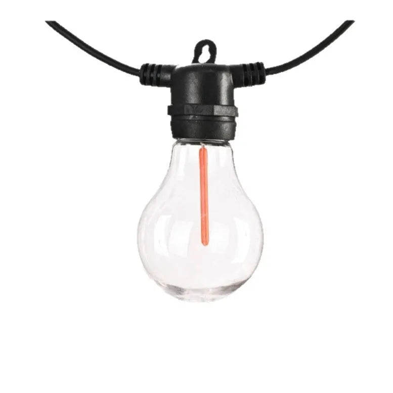Outdoor waterproof decorative string lights with 5m 10 A60 transparent case meteor bulbs for wedding scene layout