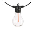 Outdoor waterproof decorative string lights with 5m 10 A60 transparent case meteor bulbs for wedding scene layout