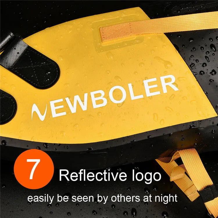 Waterproof PVC bicycle tail bag in black, green, or yellow with 13 litre capacity