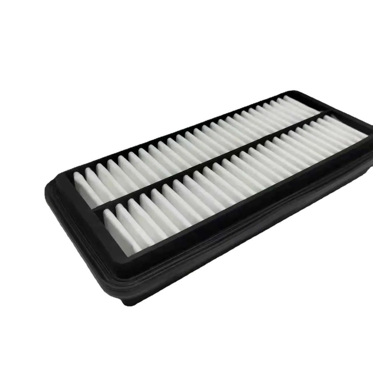 Black circular car air filter with 256mm diameter for modern vehicle engine intake