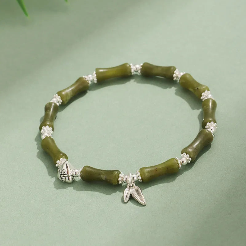 Green aventurine and strawberry quartz natural stone bracelet with electroplated accents, women's sweet style