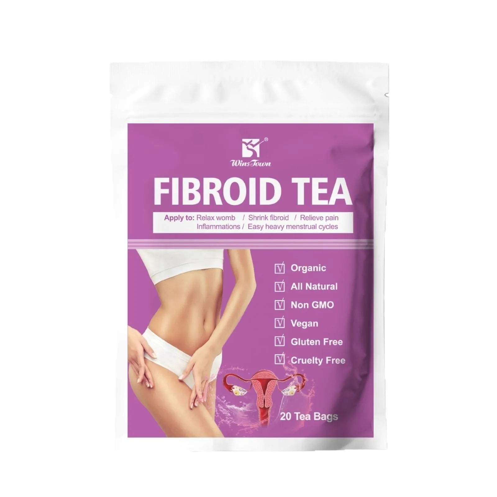 C83 Winstown Fibroid Herbal Tea Bag packet for cold extract brewing