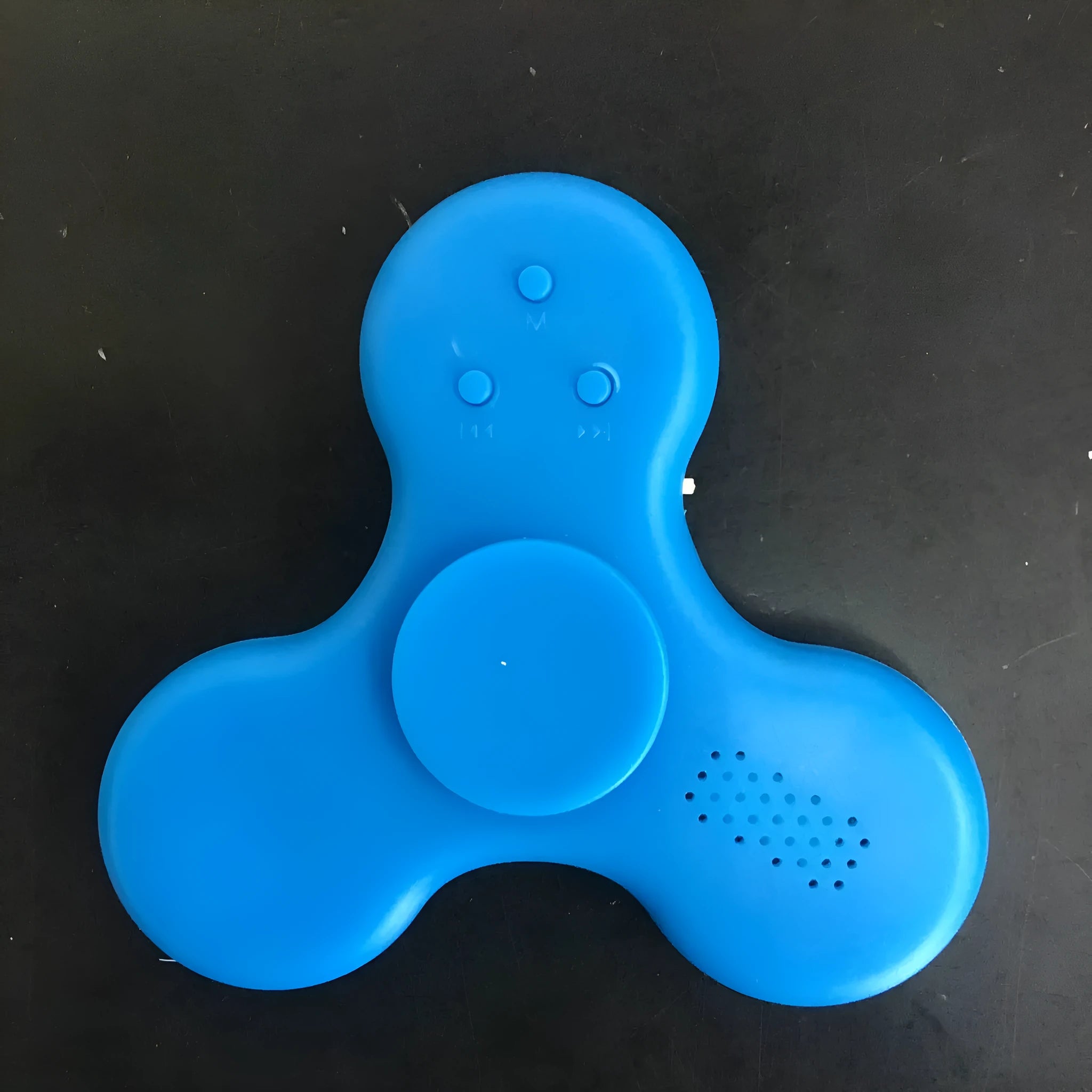 Bluetooth speaker fidget spinner EDC toy in compact ABS design with MP3 playback, 80x80x15 mm, white colour
