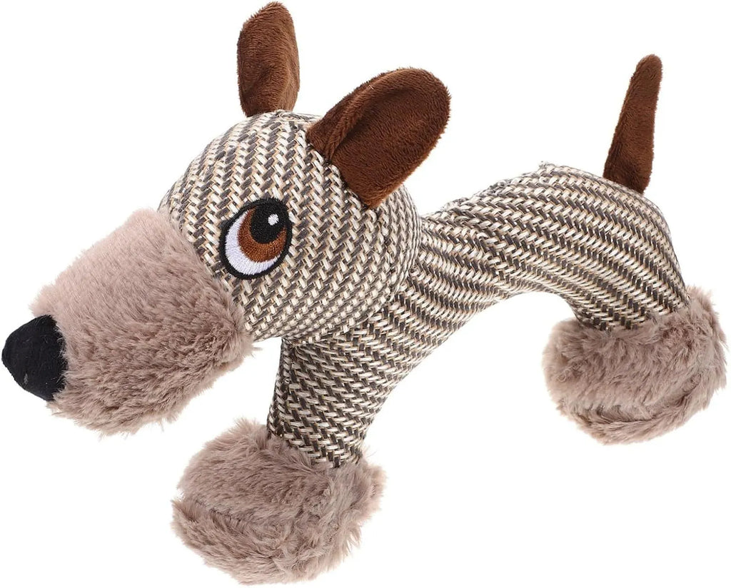 Large dog squeaky stuffed plush toy in monkey colour for medium to large breed dogs