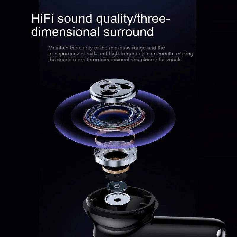Y40 true wireless Bluetooth earphone in charging compartment with dual noise cancellation feature