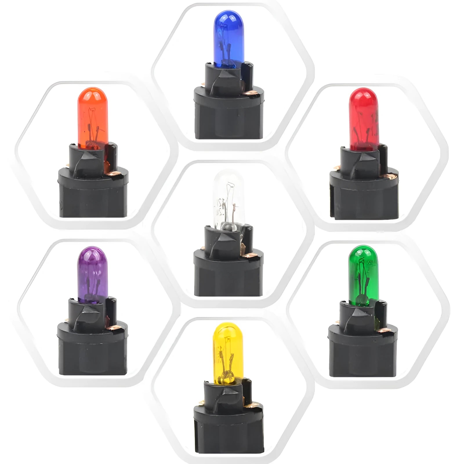 T5 12V 1.2W car bubble meter indicator light bulb with quartz glass construction