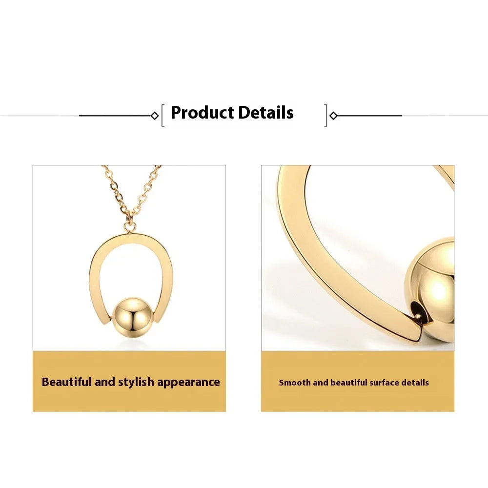 Adjustable stainless steel cross chain necklace with geometric pendant in gold or silver finish
