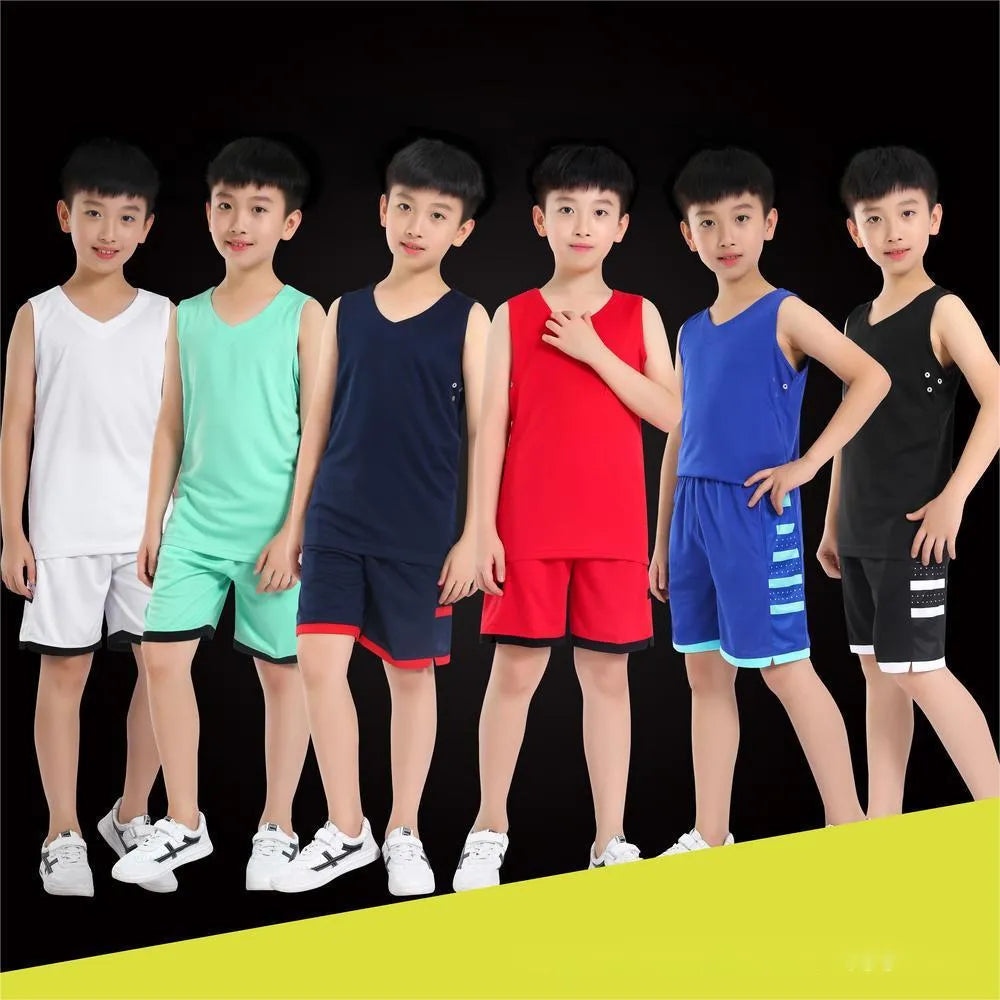 Black and white basketball training vest and pants set for sports and fitness