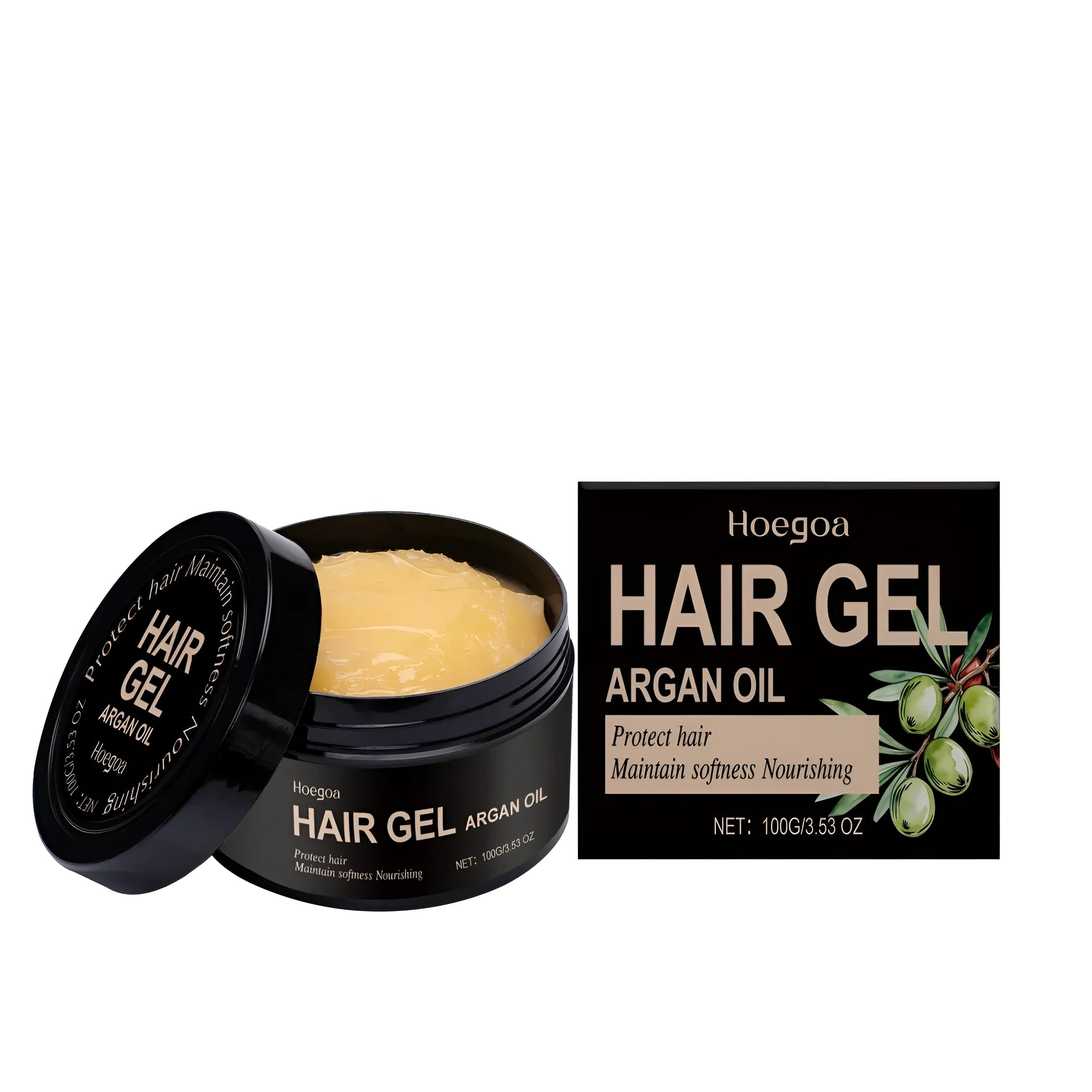 100ml Moroccan nut oil hair styling gel with hyaluronic acid and vitamin E