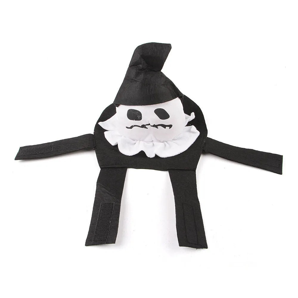 Dog Halloween pet costume in ghost colour made from PP cotton, available in sizes S M L XL