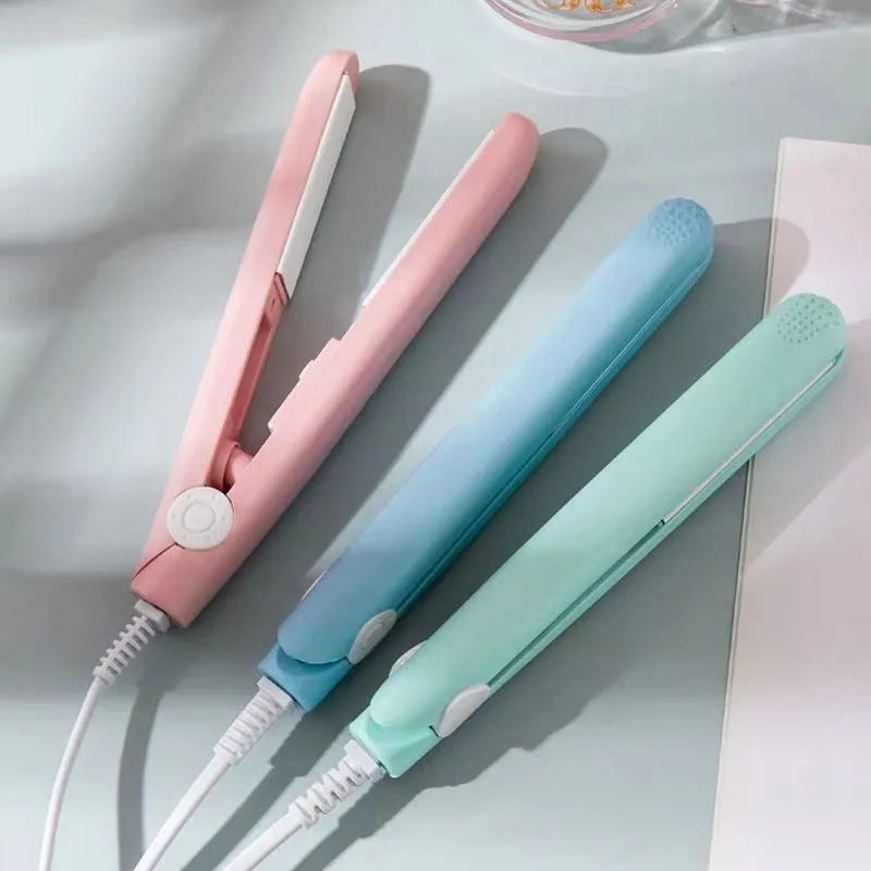 Mini hairdressing splint hair perm tool with straight clip and storage box in various colour options