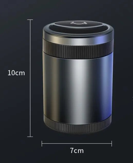 Vehicle Mounted Automatic Sensing Multi-function Ashtray Deep Sky Grey with USB port