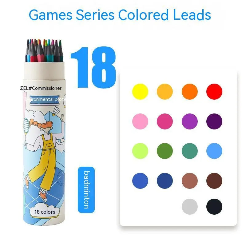 Zhenglin Sports Series colour pencil sets in various colour counts including 24 and 36 pencil options