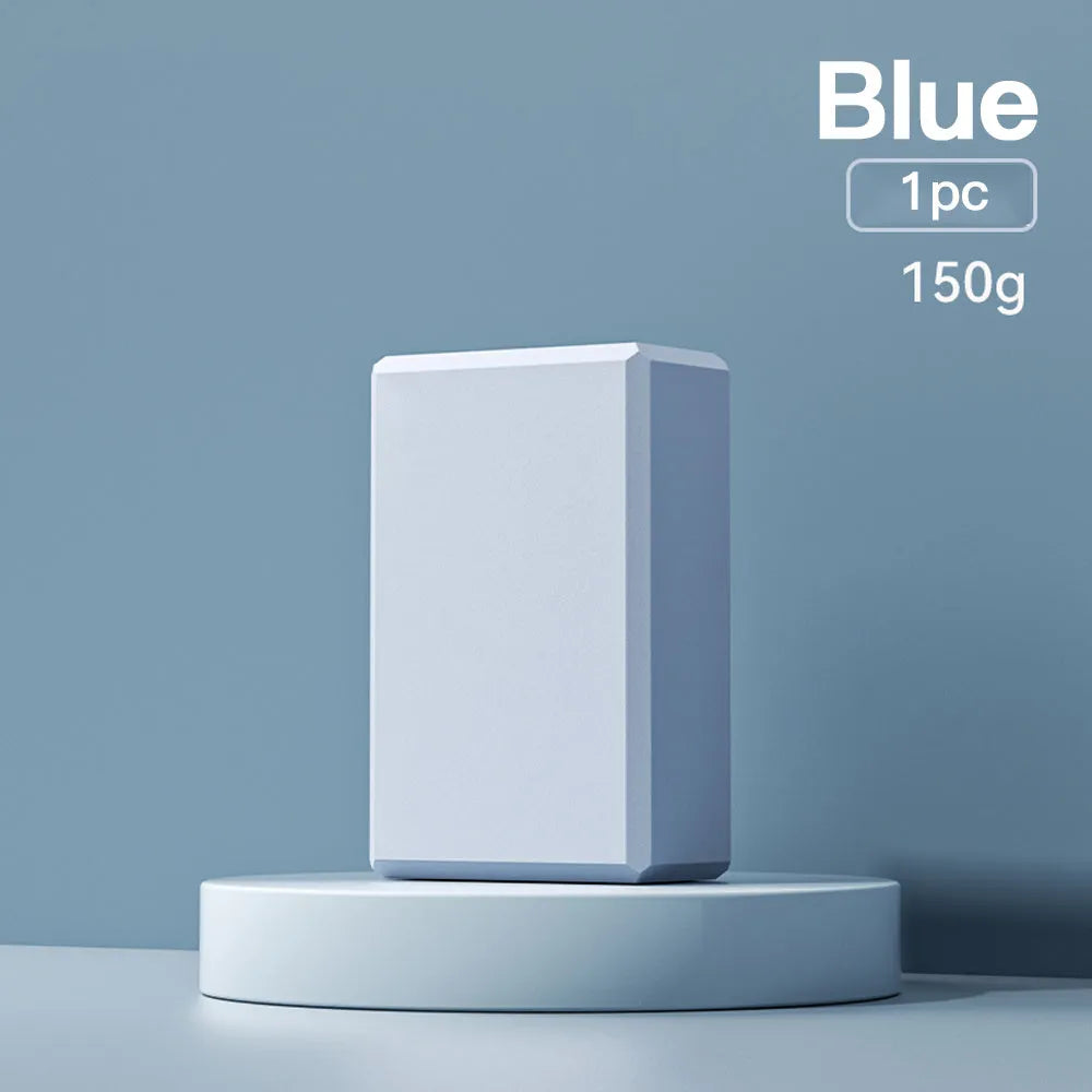 EVA foam yoga block in solid colour with hexagonal shape and grip ridges