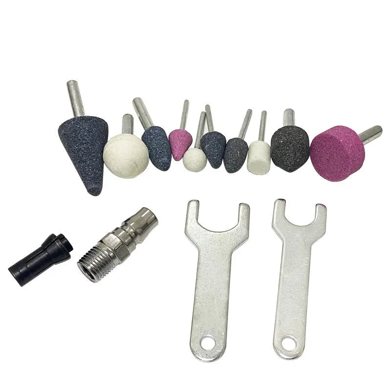 Pneumatic engraving machine set for wood carving and tyre repair grinding 23.3cm portable