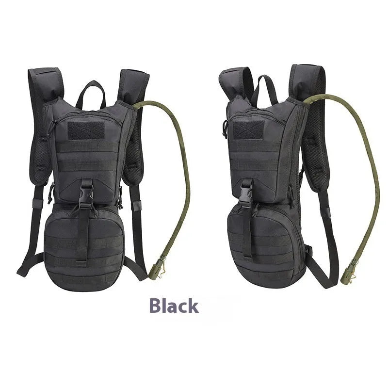 Multifunctional large capacity bicycle cycling tactical water bag in camouflage Oxford cloth with back plate