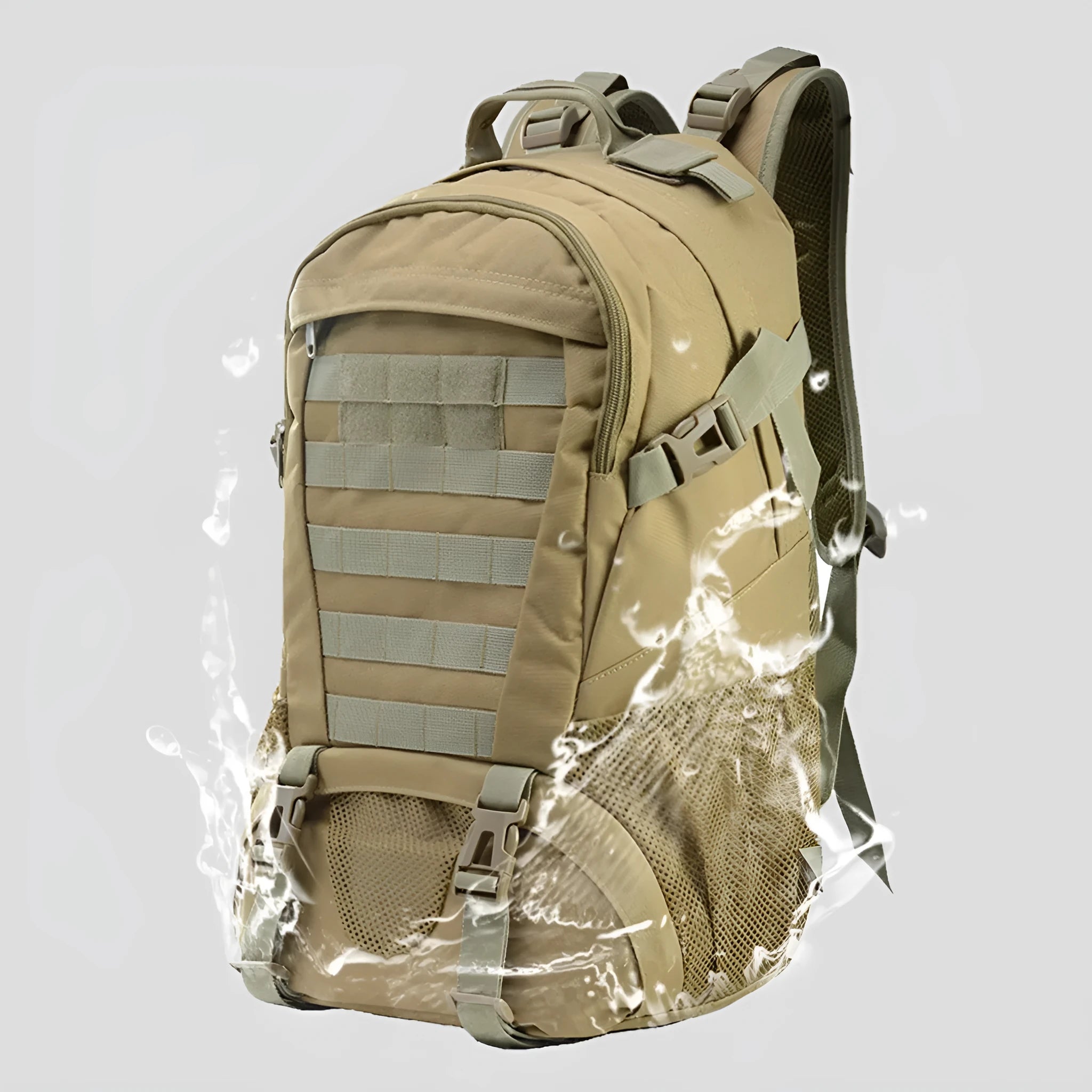 Oxford cloth mountaineering backpack in tactical camouflage colour with air pillow belt system